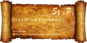 Szilárd Piroska névjegykártya