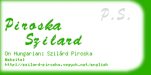 piroska szilard business card